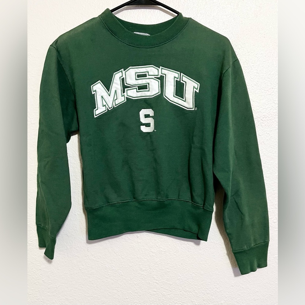 VINTAGE Sport Attack MSU Michigan State Sweatshirt Crewneck Youth Size M 10-12